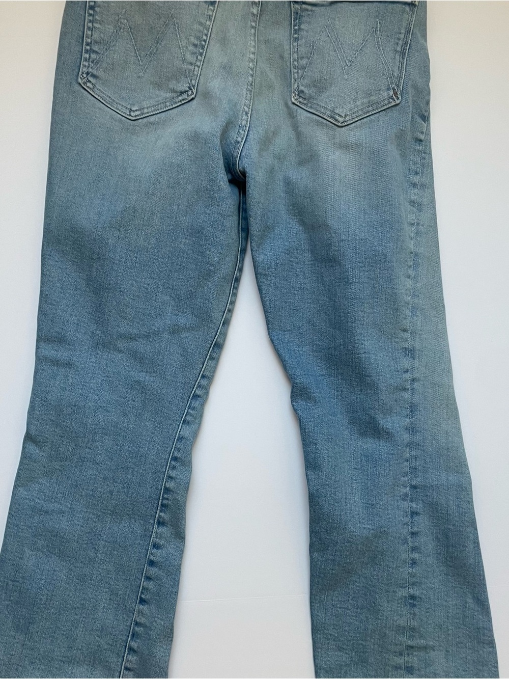 MOTHER The Hustler Ankle Jean Light Blue Straight/Flare Leg Jeans - Picture 14 of 16